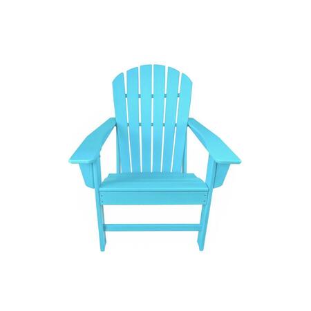 KD GABINETES HDPE Resin Wood Adirondack Chair, Drak Brown KD3681756